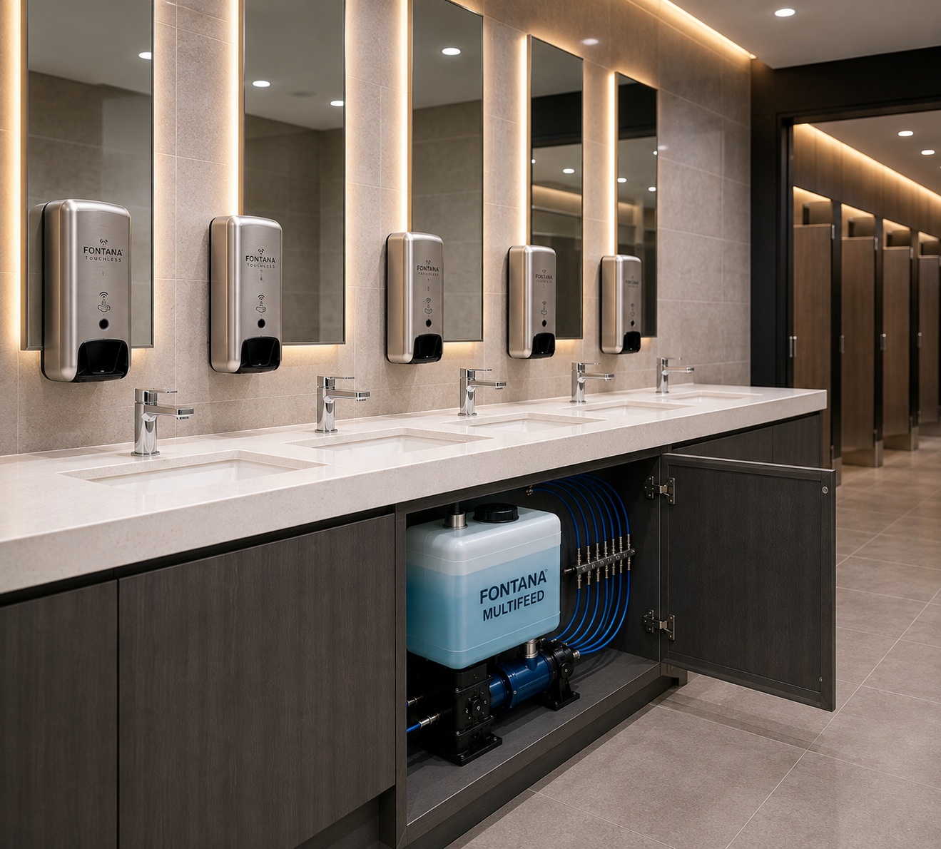 Fontana Multifeed commercial soap dispensing system